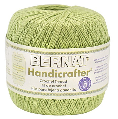 Bernat Crochet Thread Yarn - Solid Fresh Fern 371 Yards 3 OZ