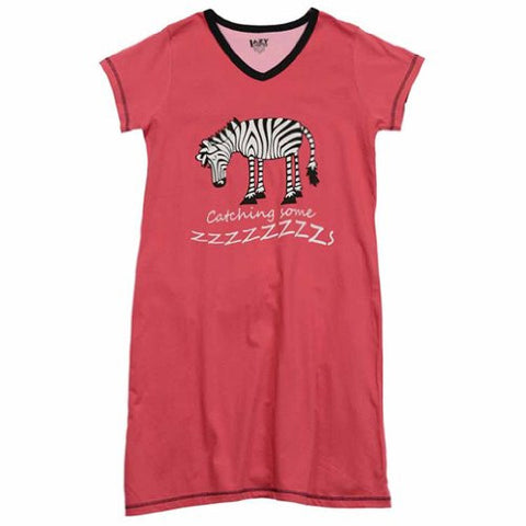 Lazy One V-Neck Nightshirts, Catching Zzzz's, S - M