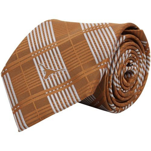 Texas Longhorns Tie Woven Plaid
