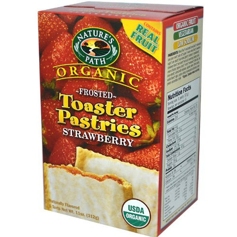 Nature's Path Toaster Pastries Strawberry, Frosted At least 95% Organic (11 oz)