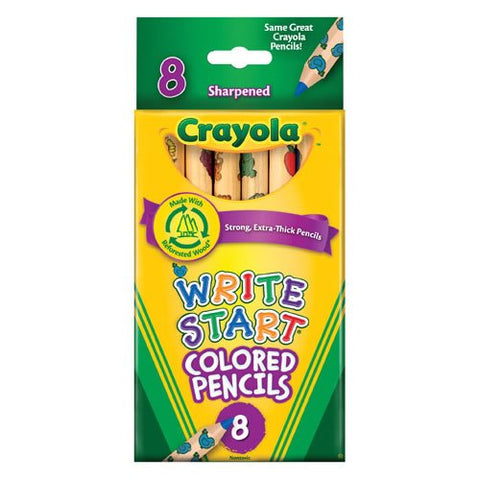 8 ct. Write Start® Colored Pencils, 3/4 Lengt