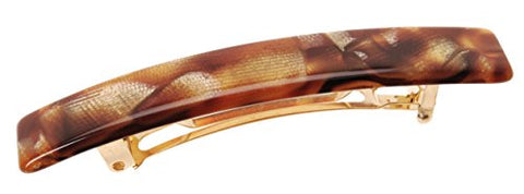Small Luxury Rectangle Barrette - Africa