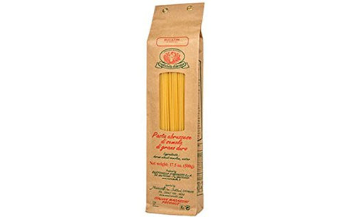 Rustichella d'Abruzzo Pasta, Durum Wheat in Brown Paper Bag, Bucatini, 500 gr/1.1 lb