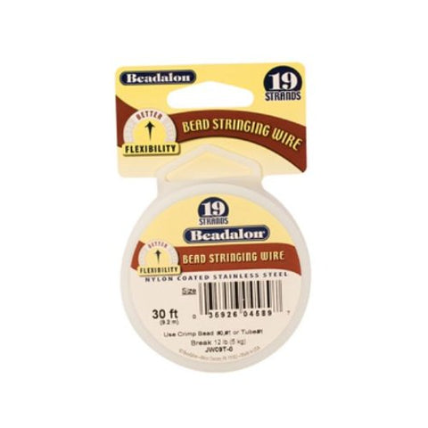 BEADALON 19 BRIGHT .012" 30FT