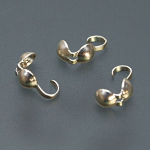 BEAD TIP, DOUBLE, S/S PLATED- PK/144