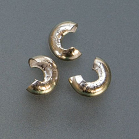 CRIMP COVER, 3MM SILVER PLATED- PK/144