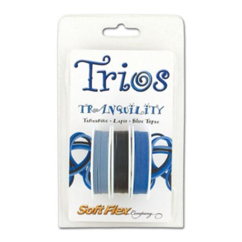 SOFT FLEX TRIO - .019 TRANQUILITY (TANZANITE, LAPIS, BLUE TOPAZ)