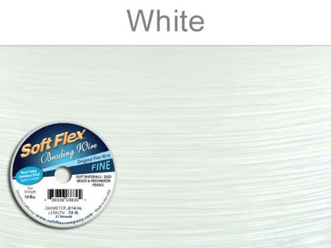 SOFT FLEX WIRE .014, 30 FT SPOOL - WHITE