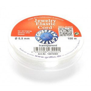GRIFFIN ELASTIC CORD 0.5MM CLEAR - 100M