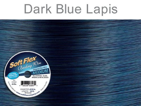 SOFT FLEX WIRE .019, 30 FT SPOOL - DARK BLUE