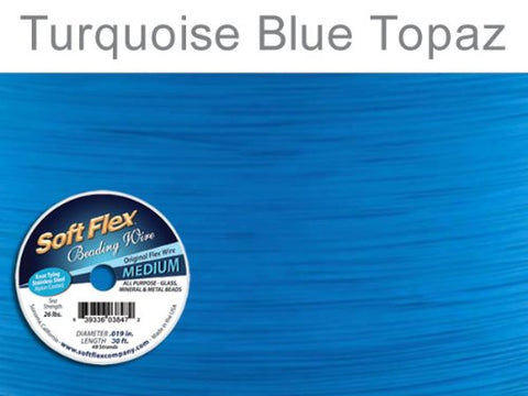 SOFT FLEX WIRE .019, 30 FT SPOOL - TURQUOISE