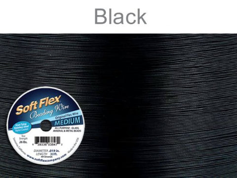 SOFT FLEX WIRE .019, 30 FT SPOOL - BLACK
