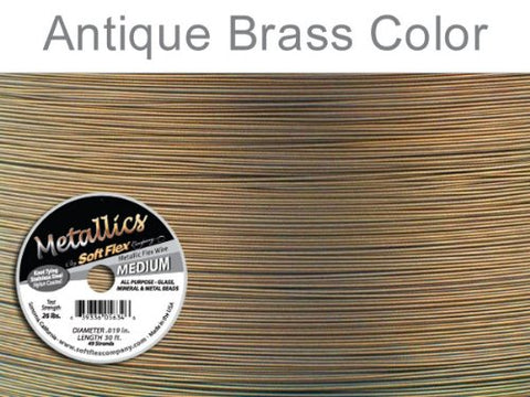 METALLIC SOFT FLEX- .019 DIA, 30 FT- ANTIQUE BRASS