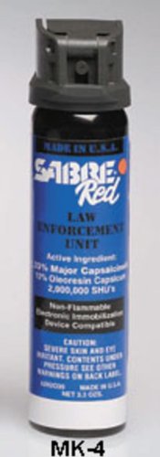 Sabre Red Level-3 3.3oz Foam MK-4 H2O 10% OC @ 1.33% Major Capsaicinoids