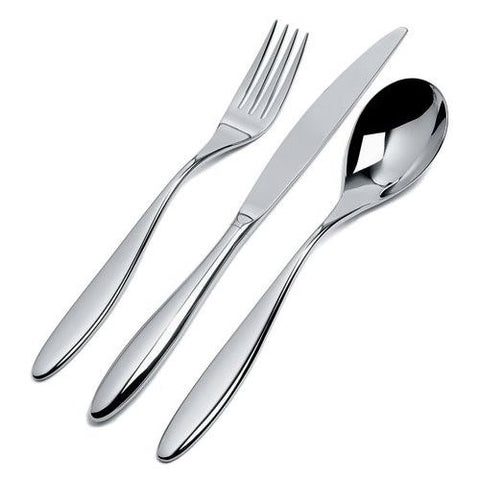 Cutlery set composed of 1 table spoon, 1 table fork, 1 table knife monobloc, 1 dessert fork, 1 tea spoon