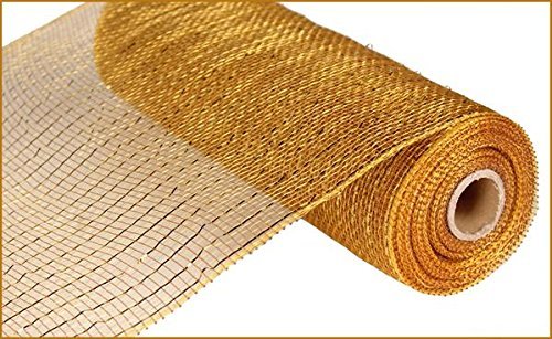 10"X10yd Metallic Mesh -
 Gold/Brown W/Gold Foil