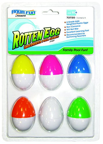Aqua Fun Rotten Egg GM 6 PK-CL, 2.5″ Diameter