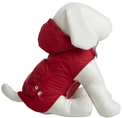Red Skull Pocket Fold Up Raincoat - Large