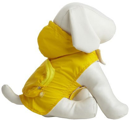 Yellow Argyle Pocket Fold Up Raincoat - Medium