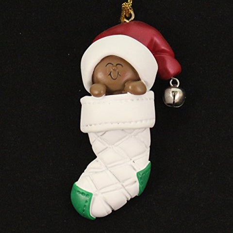 Baby in Christmas Stocking: African-American