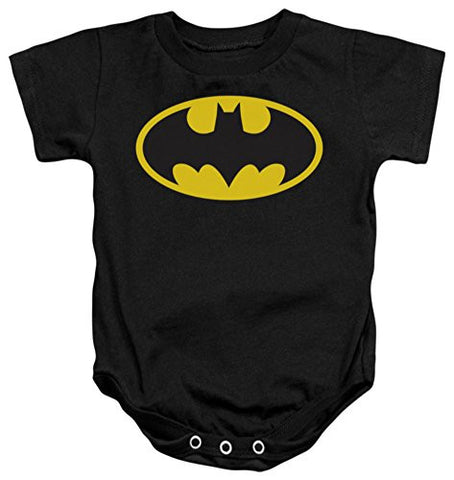 Batman Logo Infant Black Snap Bodysuit-24mos.