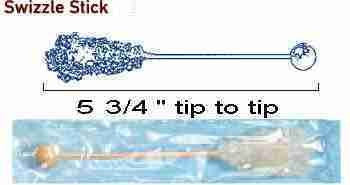 Dryden & Palmer Swizzle Sticks, White Wrapped