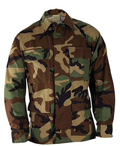 BDU Coat (60/40Cotton/Poly Twill) Large Regular (Woodland)