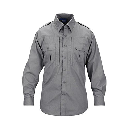Men's Tactical Shirt - Long Sleeve Large Regular (Grey)