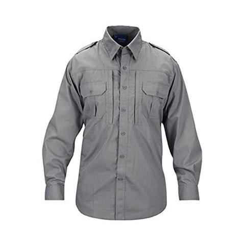 Men's Tactical Shirt - Long Sleeve Large Regular (Grey)