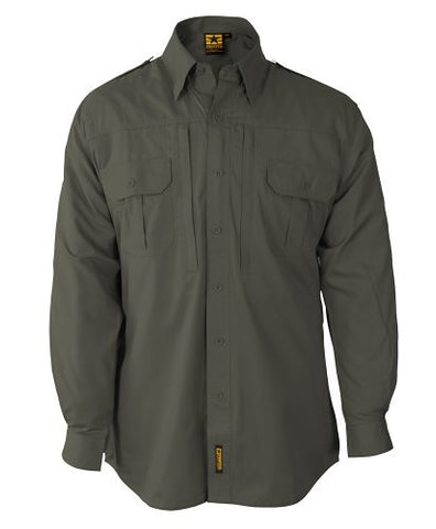 Men's Tactical Shirt - Long Sleeve - Olive, XL-Regular