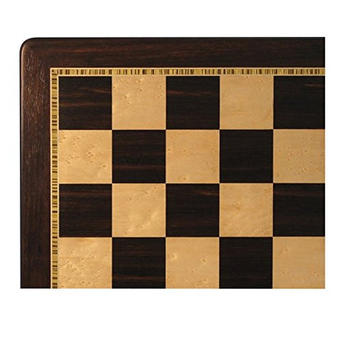 20.5" Ebony/Birdseye Maple veneer Inlaid stripe Chess Board, 2.2" square