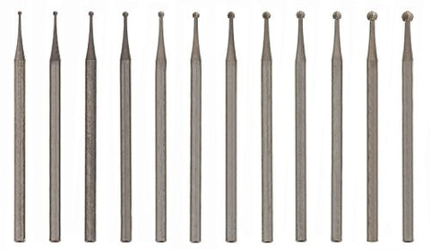 ROUND BUR SET - 12 PC .80 TO 2.30MM