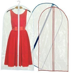 Clear Showerproof Dress Cover with Mixed Colour Trims - 60 Inches