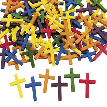 100 Wonderful Wood Cross Beads