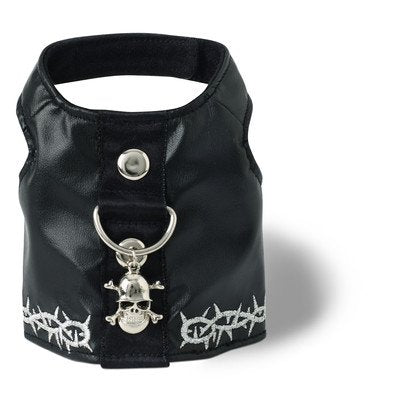 Doggles Biker Harness Vest - Black, Small