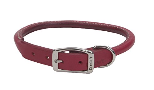 Oak Tanned Leather Collar 20"x3/4" - Red