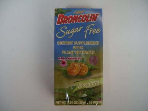 Broncolin Drops Sugar Free with Eucalyptus 1.24 oz.