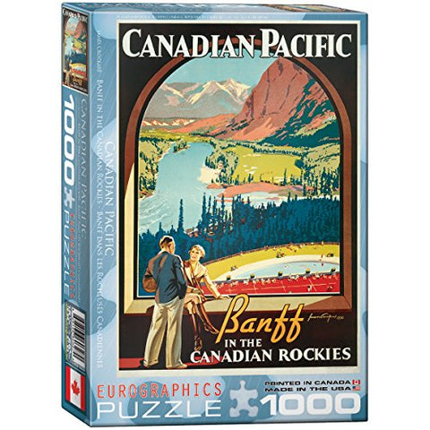 Baniff in the Canadian Rockies, James Crockart 1000 pc 10x14 inches Box, Puzzle