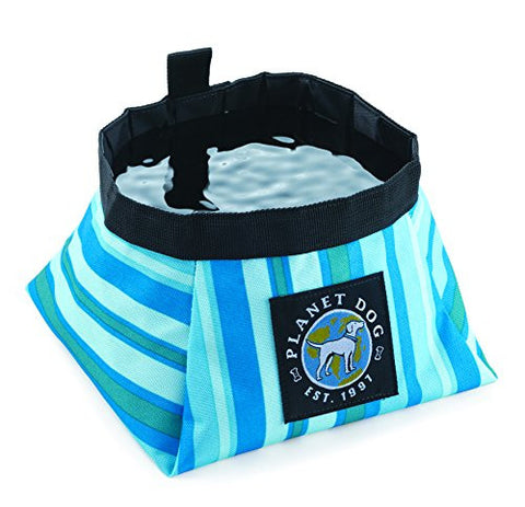 On the Go Food and Water Bowl - Seaside Blue - Small 1.25 Quarts