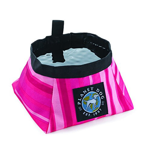 On the Go Food and Water Bowl - Sunset Pink - Large 2.25 Quarts
