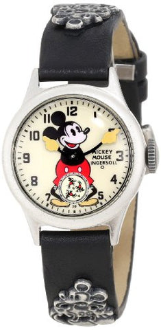 Ingersoll Mickey Mouse Wrist Watch Black Leather