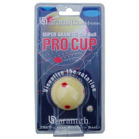 Super Aramith Pro Cup Cue Ball 2"1/4 (6 Red Dots)