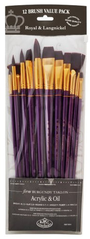 Zip N' Close Burgundy Taklon Round L/H - 12 pcs