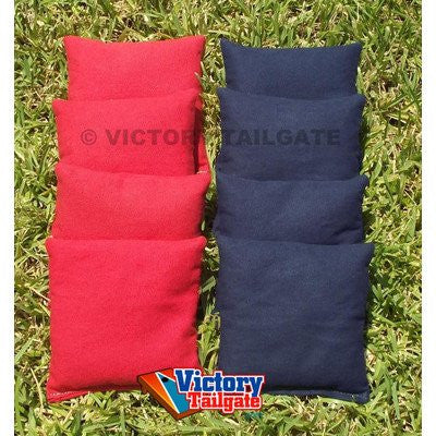 Standard Corn-Filled Bag set Colors: Red and Navy Blue