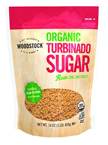 WOODSTOCK Confections - Evap Cane Sugar/Sugar - Organic Sugar, Turbinado 16oz