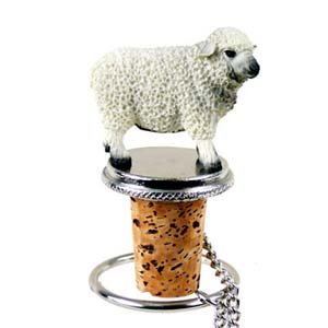 Sheep White Bottle Stopper