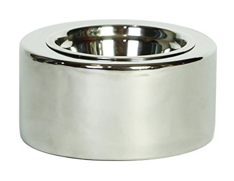 Unleashed Life High-Rise Nickel Dog Bowls, Small