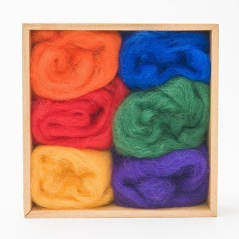 Multi-color Wool Roving Pack - Rainbow