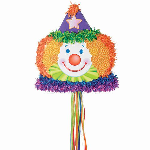 Clown Face Pullstring Pinata