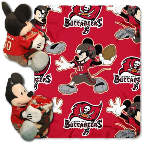 Tampa Bay Buccaneers NFL Mickey Hugger 14" and Fleece Throw Set 40” x 50”
